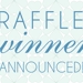 Congratulations to the winners!  