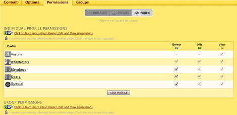 Sport Ngin League Permissions