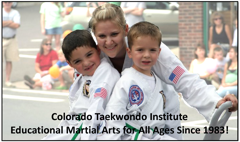 Taekwondo (Korean Karate) classes and lessons for children, teens and adults! Classes in Lakewood, Littleton, Westminster, Golden and Conifer Colorado.