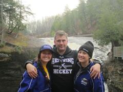 2012-2013 Varsity Co-Captains Madeline Flack and Paige Haley with Coach Haley