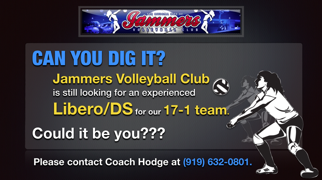 Libero Wanted for Jammers 171 Team.