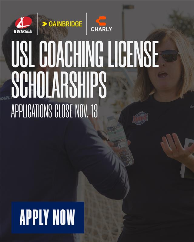 Apply Now for Coaching License Scholarship. Application deadline is November 13