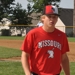 Heisserer walking off the mound in DeCatur, Illinois