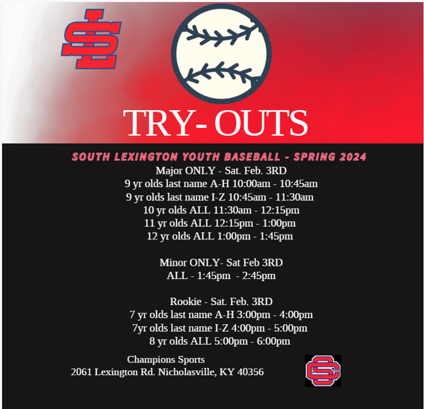 SLYB 2024 Spring Tryouts!