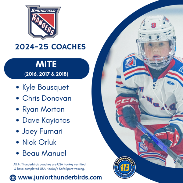 Springfield Rangers Mite Coaches 2024-25 season
