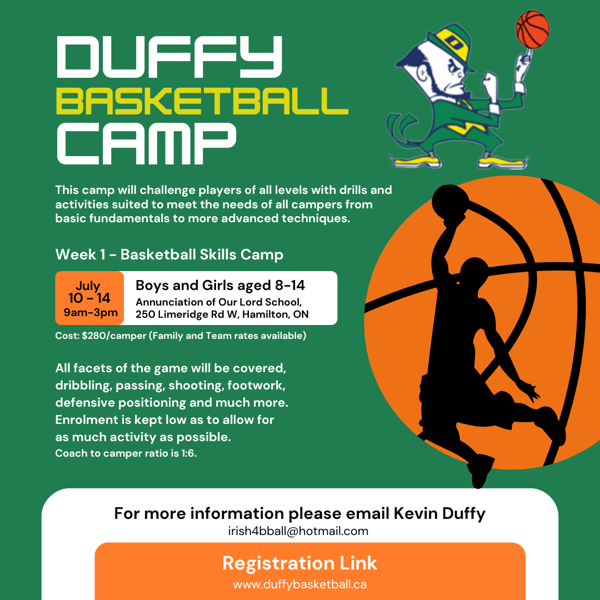 Duffy Summer Basketball Camp