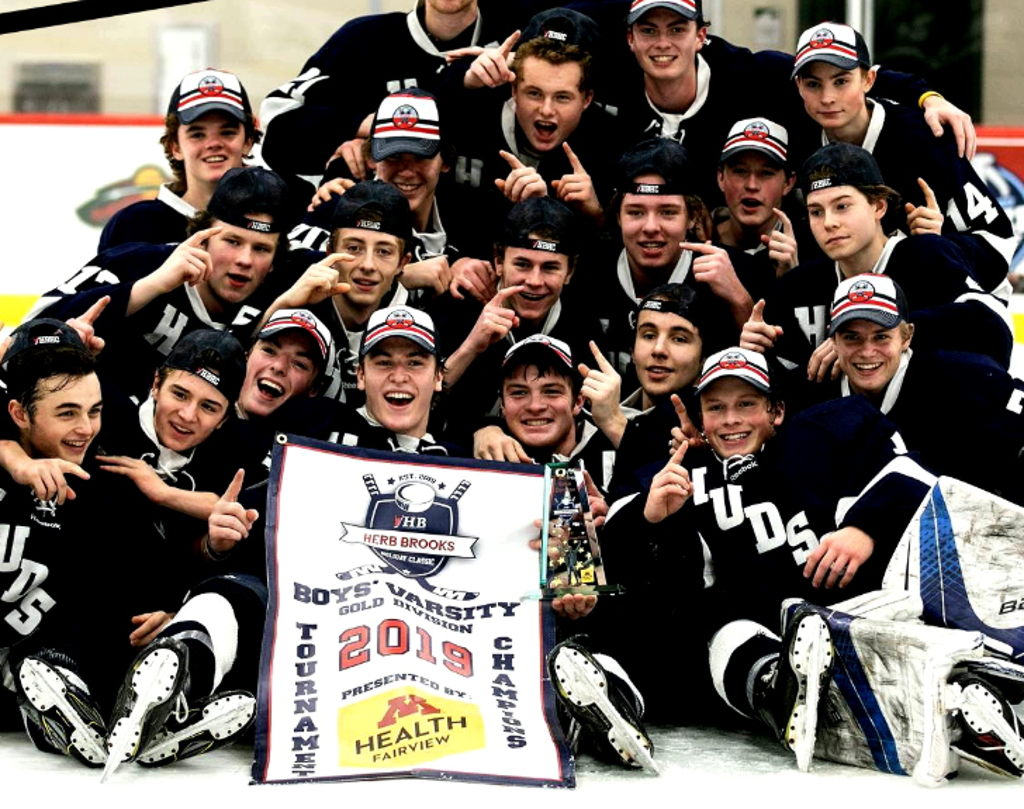 Hudson, Gentry, & Pine City Champions of the 2019 Boys Herb Brooks