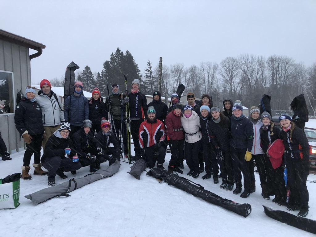 Mound Westonka Nordic Ski Team at the ABR Trails in Ironwood Michigan