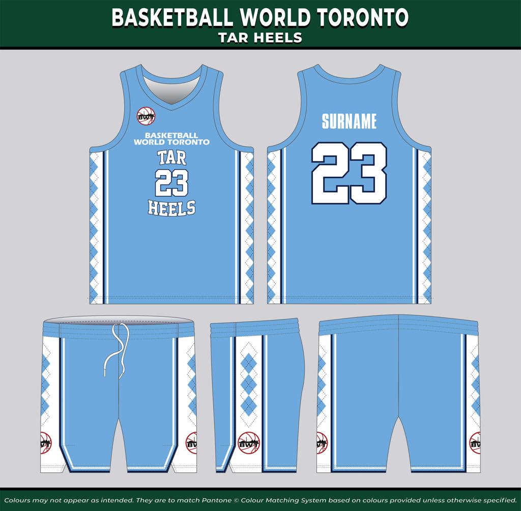 BWT Custom Jersey - Tar Heels - Baby Blue