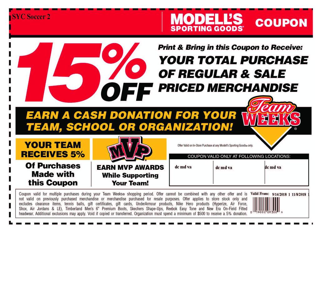 Modells 15 Off Coupon Valid Through 11 8 18 Modells 15 Off Coupon Valid Through 11 8 18