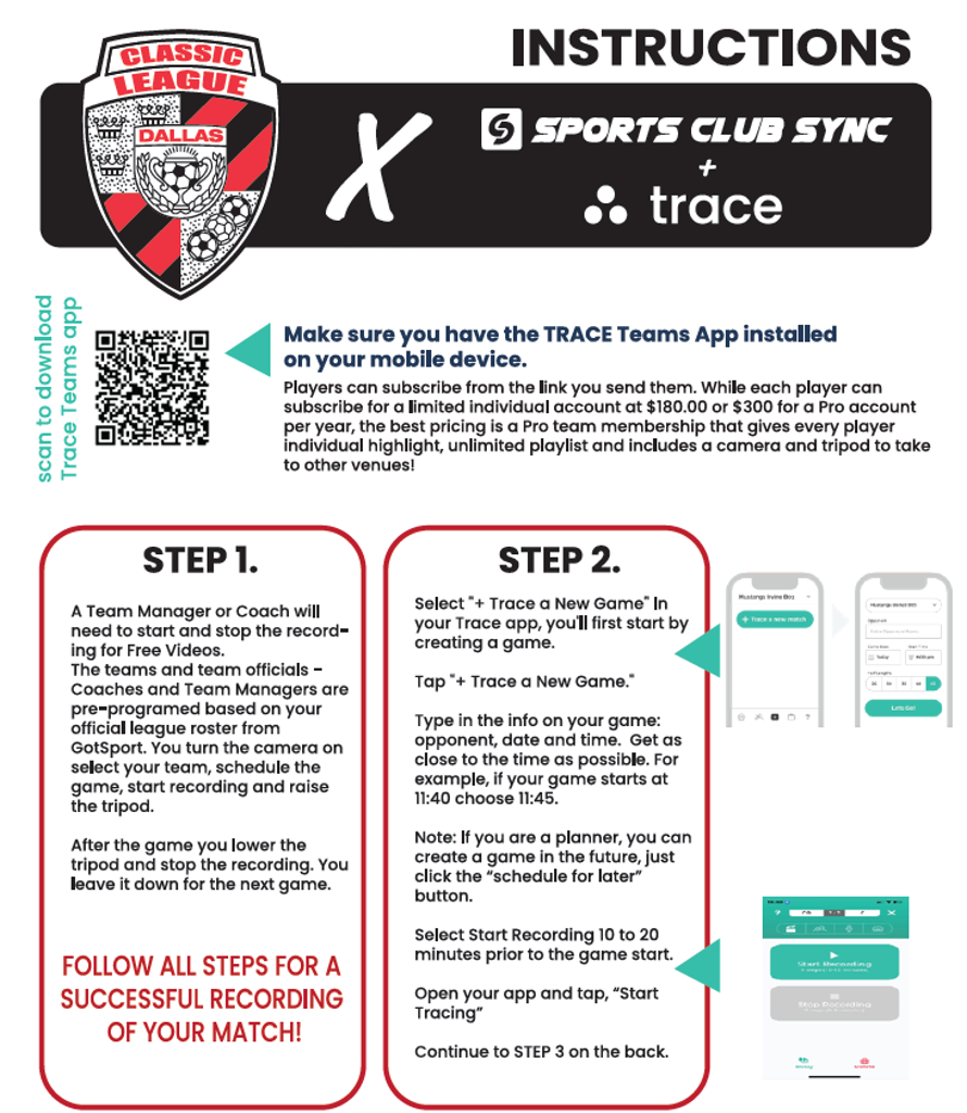 Trace Video Instructions