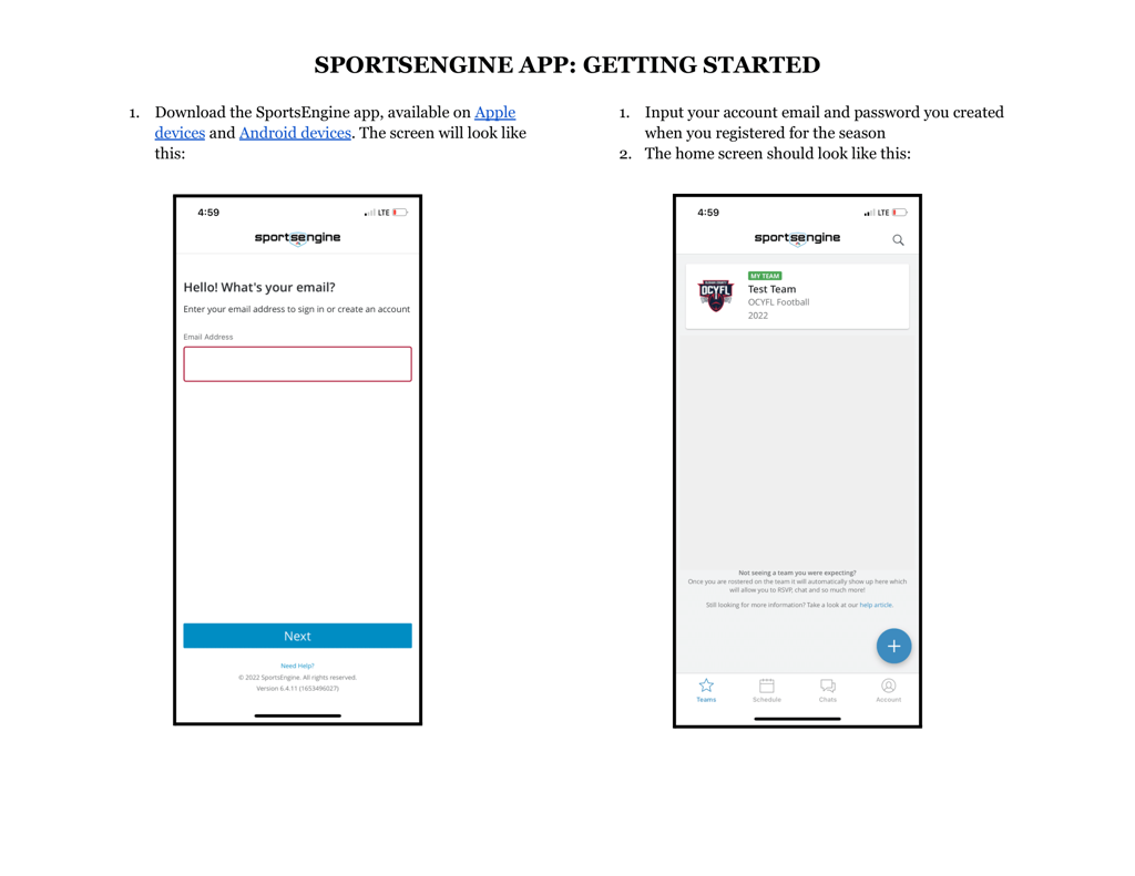 How to Getting Started on the SportsEngine App