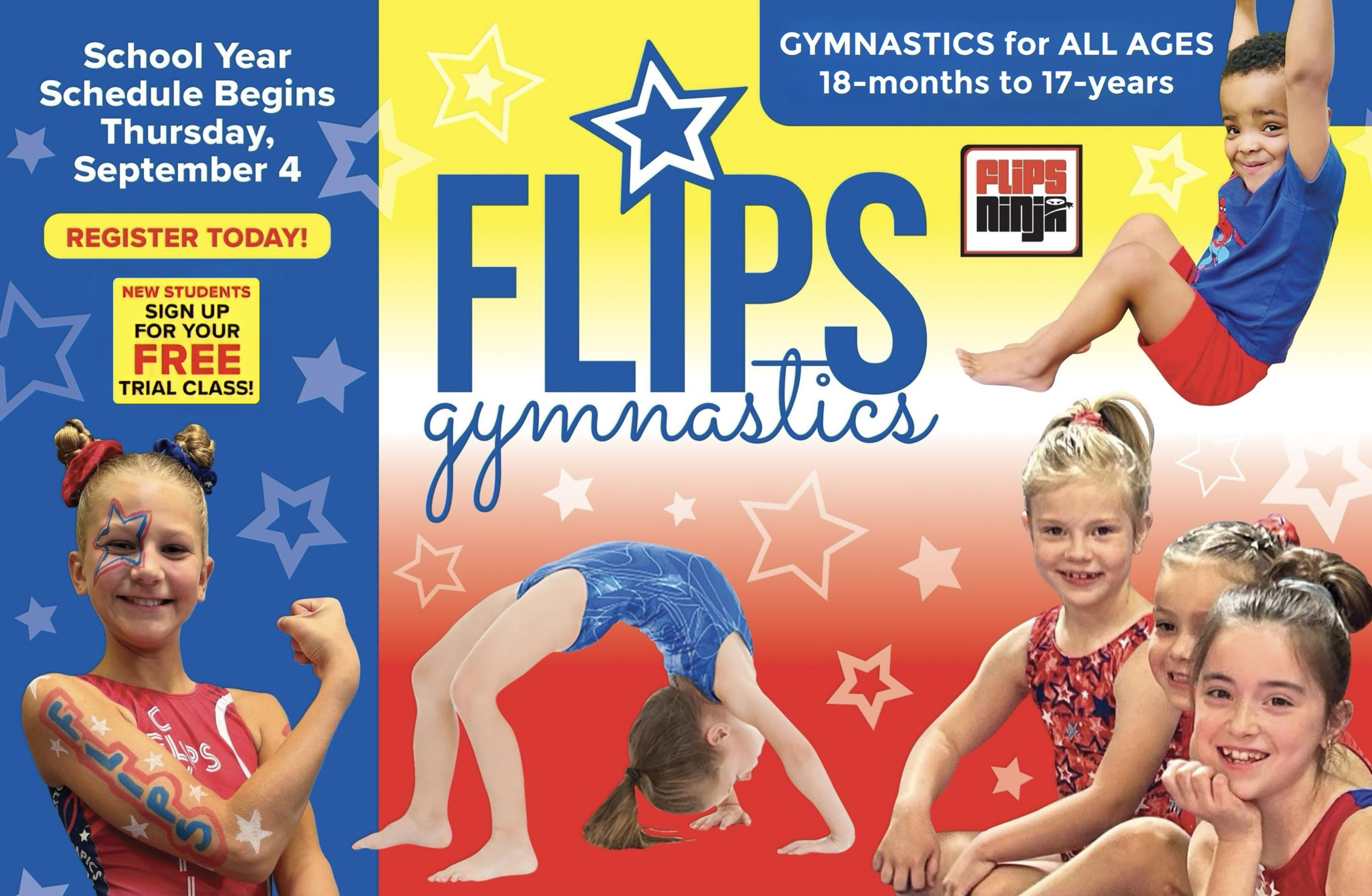 Flips Gymnastics School Year Classes - Registration Open Minnesota
