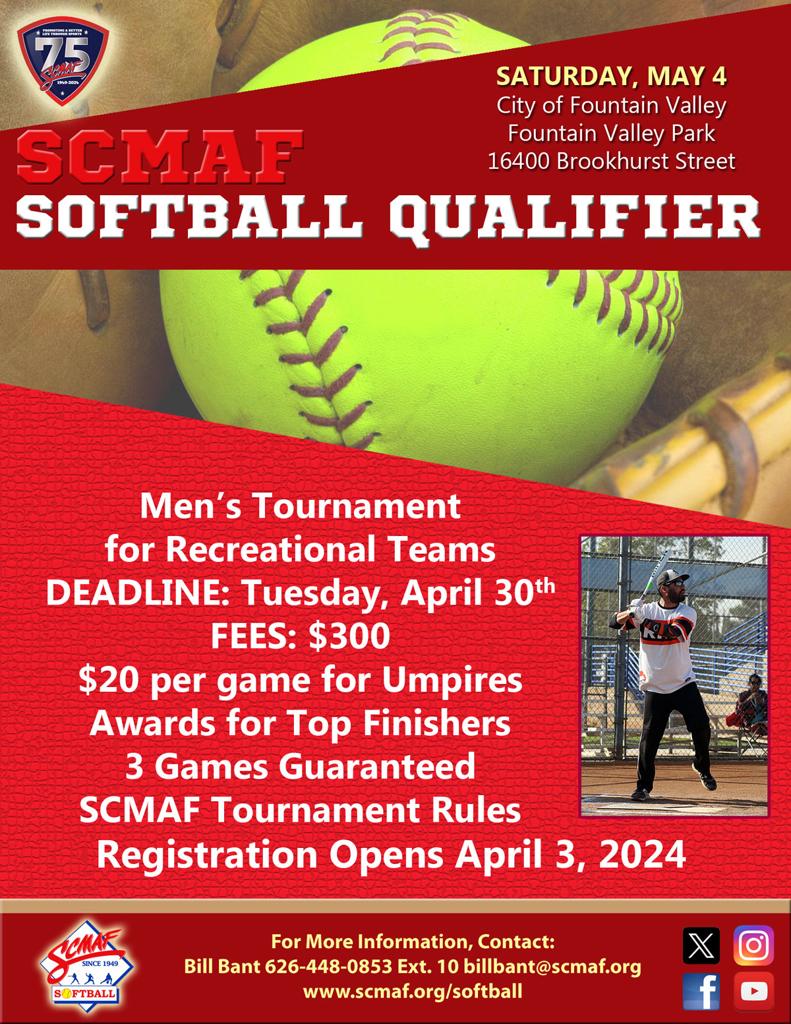 Men's Softball Fountain Valley Spring Qualifier