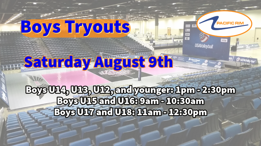 Pacific Rim Volleyball Boys Tryouts