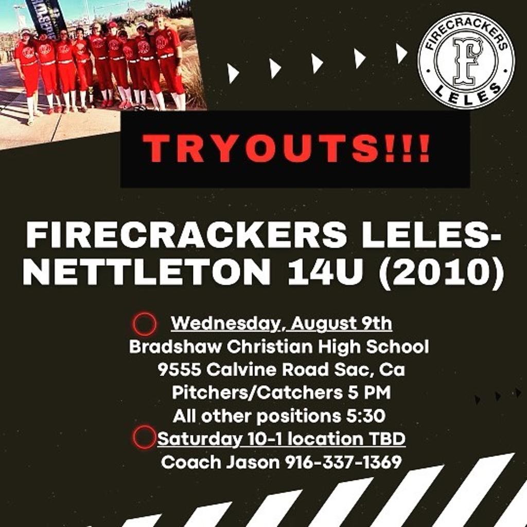 Firecrackers Leles Tryout Information