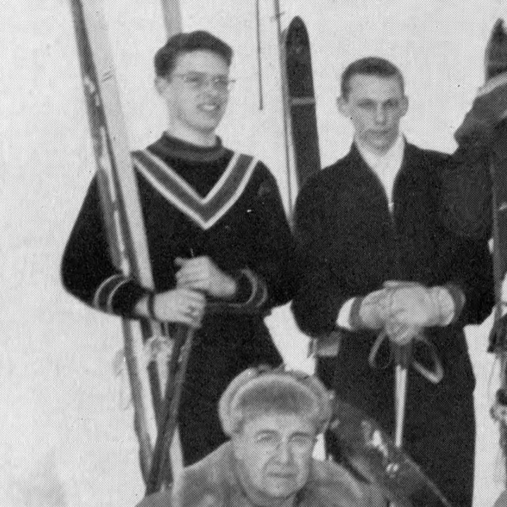 Gerald Burkhart Roosevelt Class of 1955 as a member of the Nordic Ski team