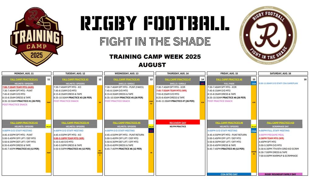 TRAINING CAMP WEEK 2025