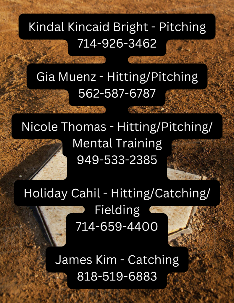 Instructors Offering Pitching/Catching