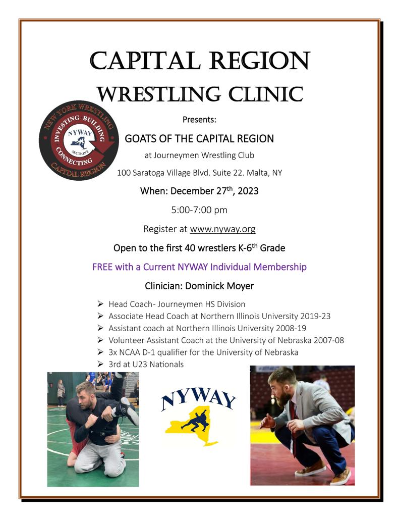 Capital Region Wrestling Clinic New York Wrestling