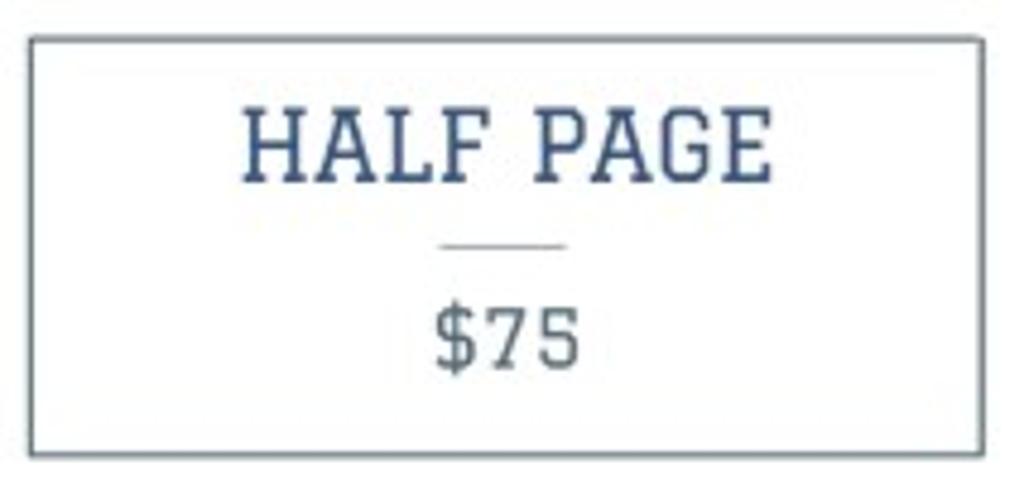 Click here to purchase a half page ad!