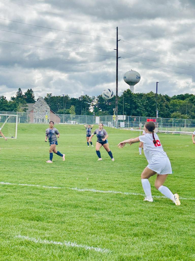 throw-in during soccer game