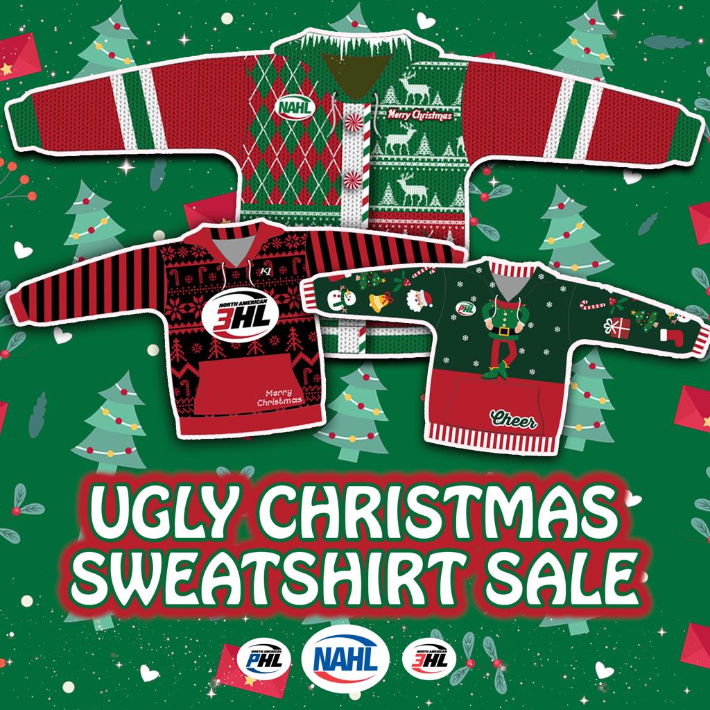 Ugly Sweater Information 2023 NAHL Ugly Christmas Sweater Sale North American Hockey League