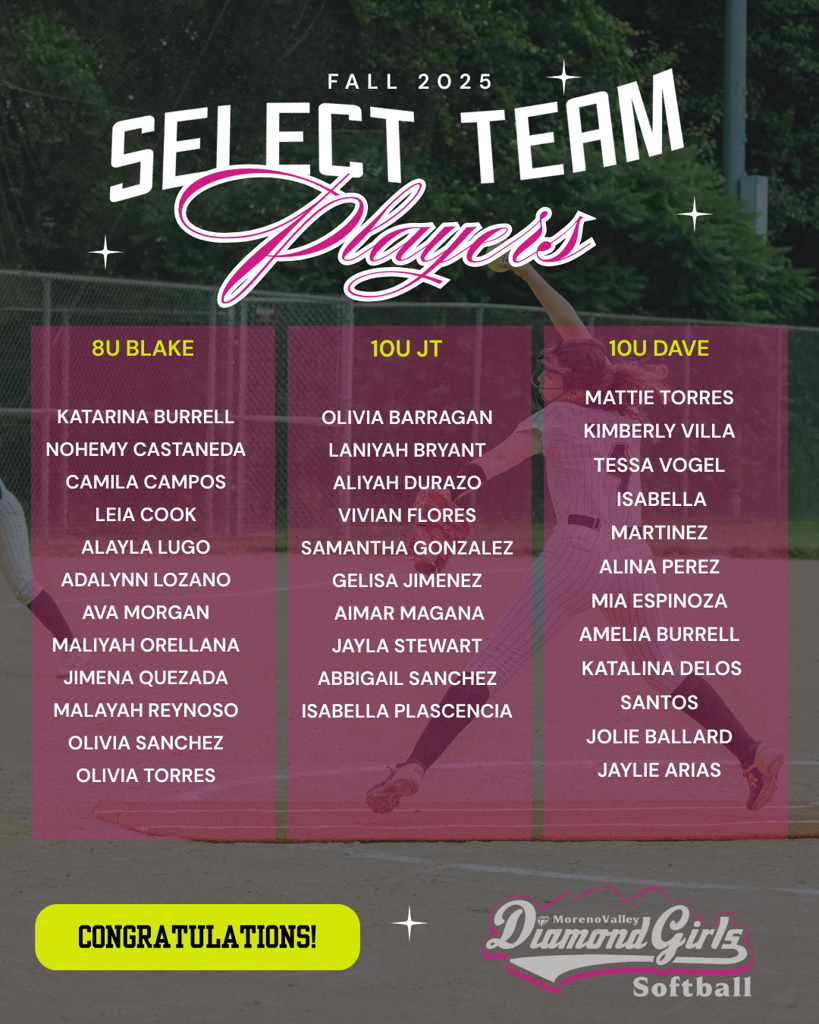 Fall Select Teams