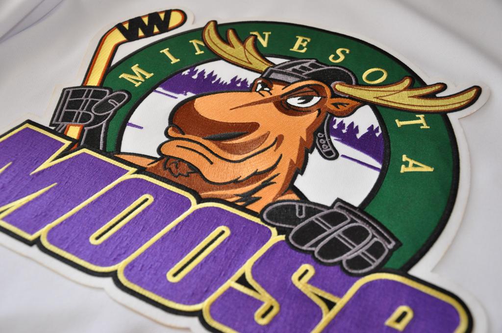 thumbnail image 2 of Minnesota Moose Retro Hockey T-Shirt – Defunct IHL Team – St. Paul – Gray – S To 4XL 2 of 6