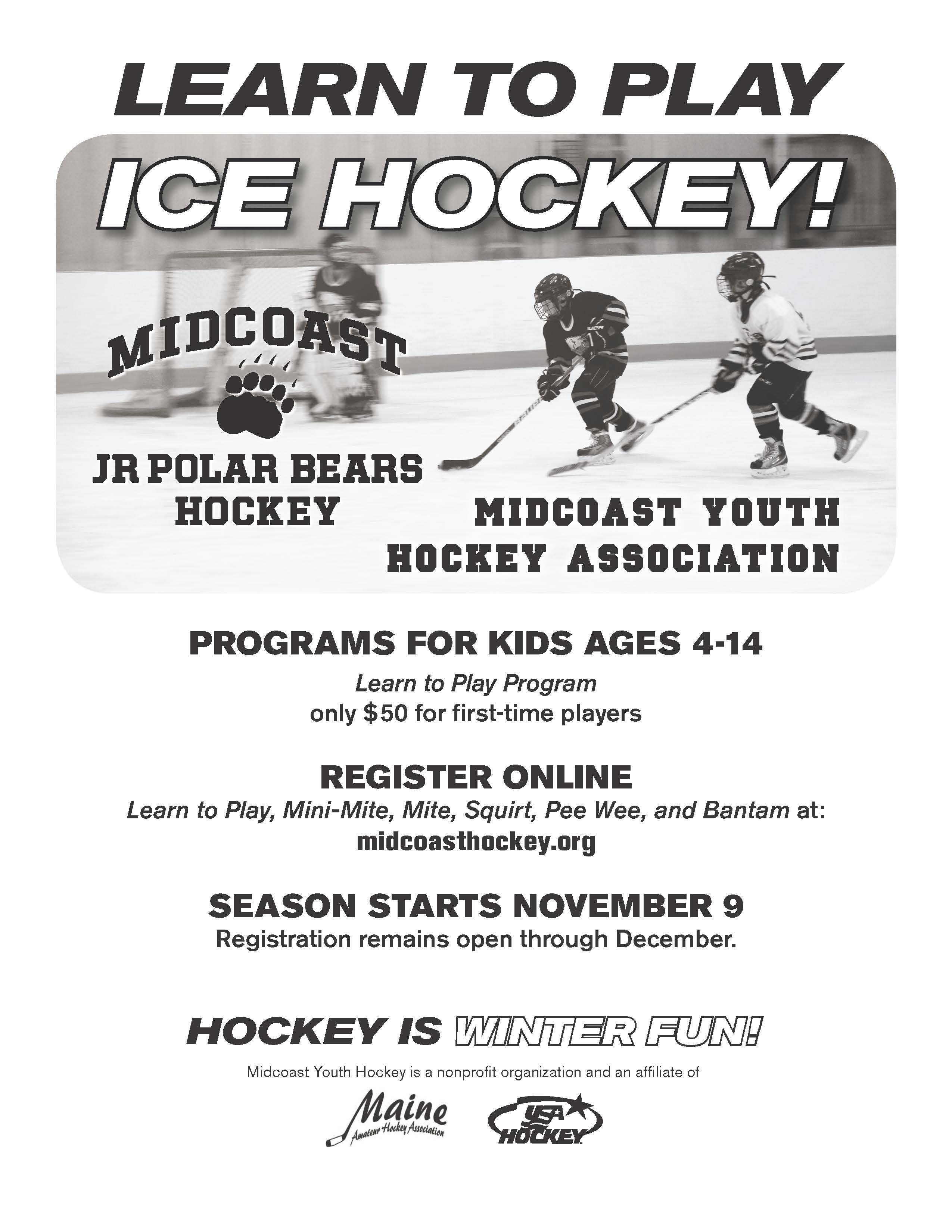 Learn to Play Hockey & Youth Sized Equipment Options