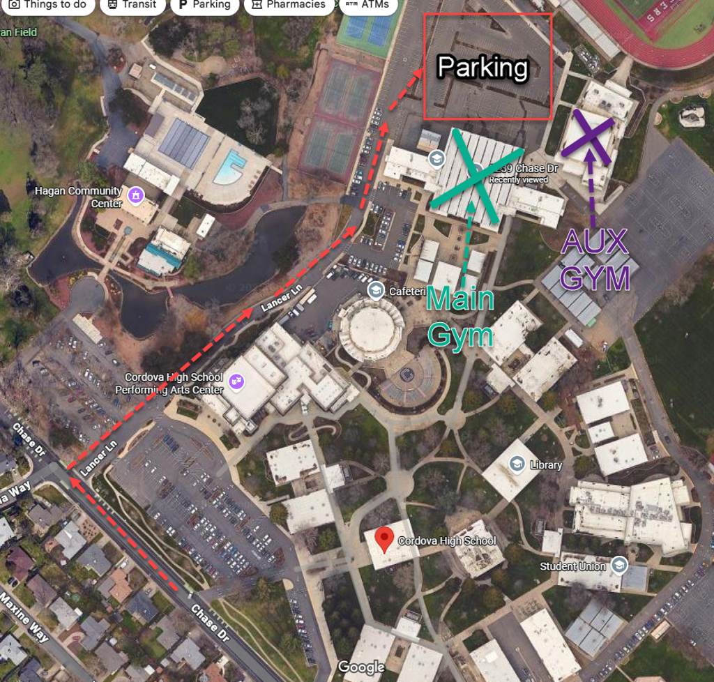 CORDOVA HIGH SCHOOL PARKING