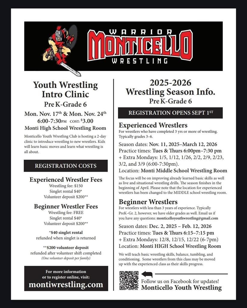 2025-26 Warrior Wrestling Season is OPEN
