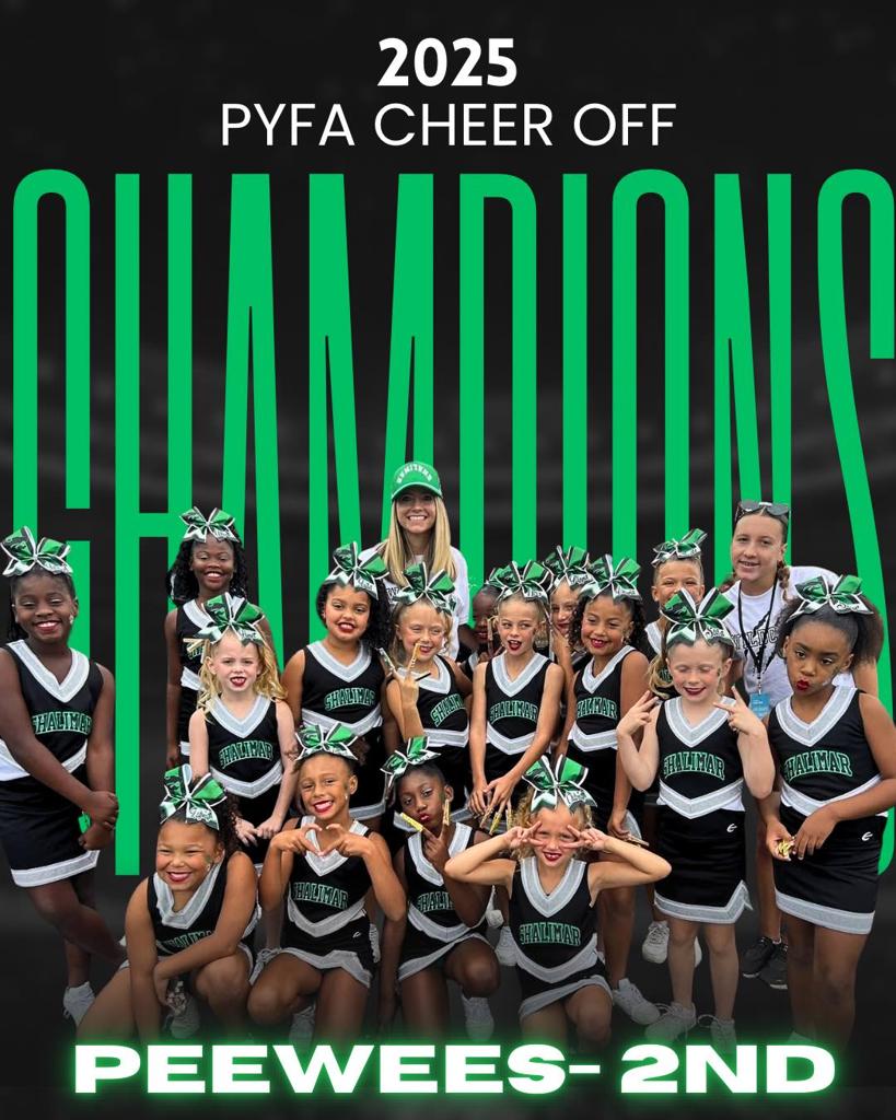 2025 PYFA Cheer Peewee Division 2nd Place & Judges Favorite