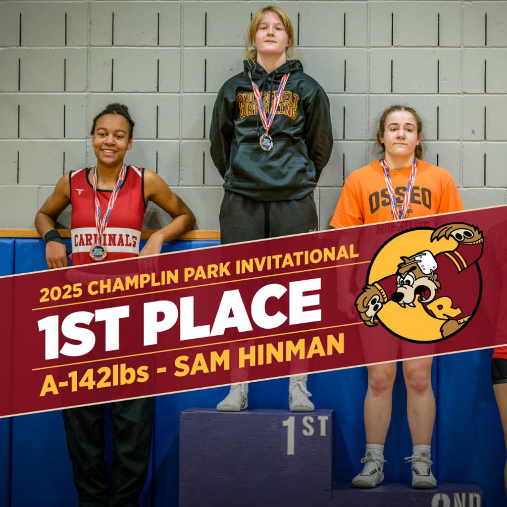 Teddy Wrestling Champlin Girls Invitational A-1st place Sam Hinman