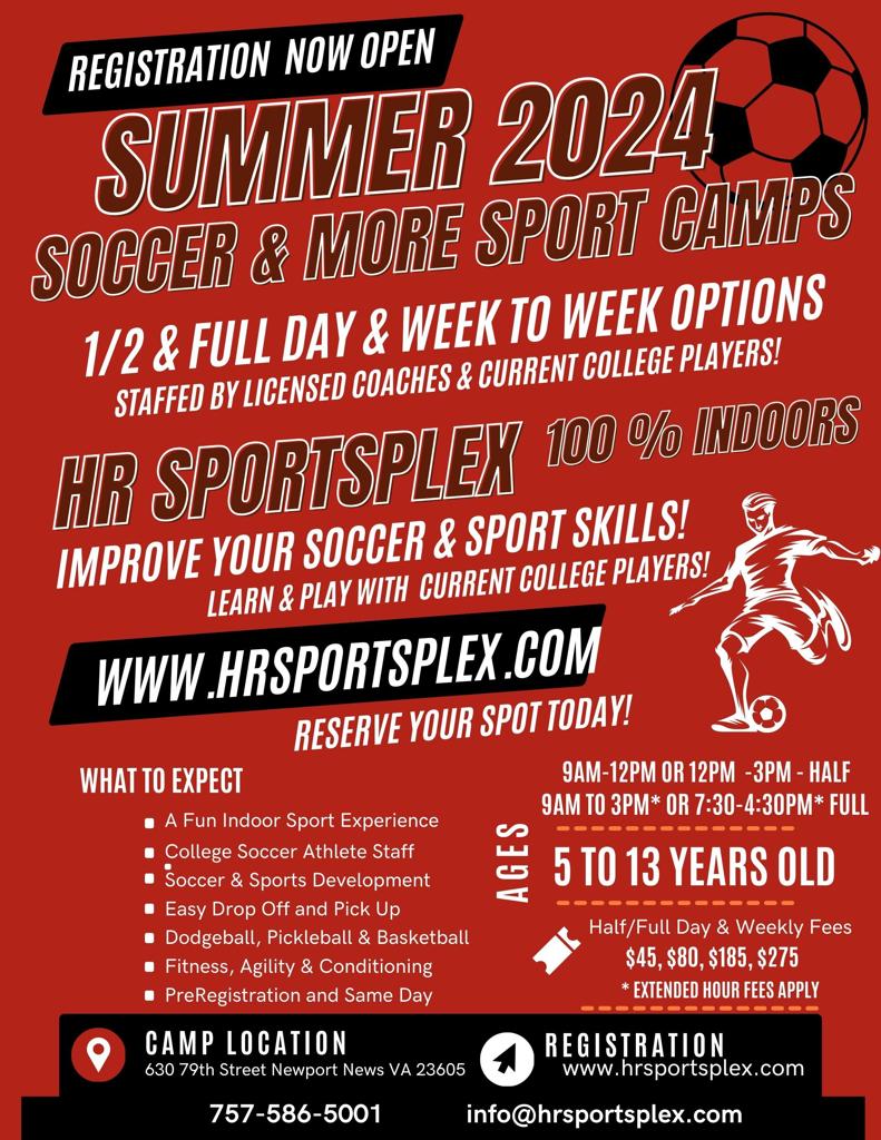 2024 SUMMER BREAK CAMP REGISTRATION HR SportspleX