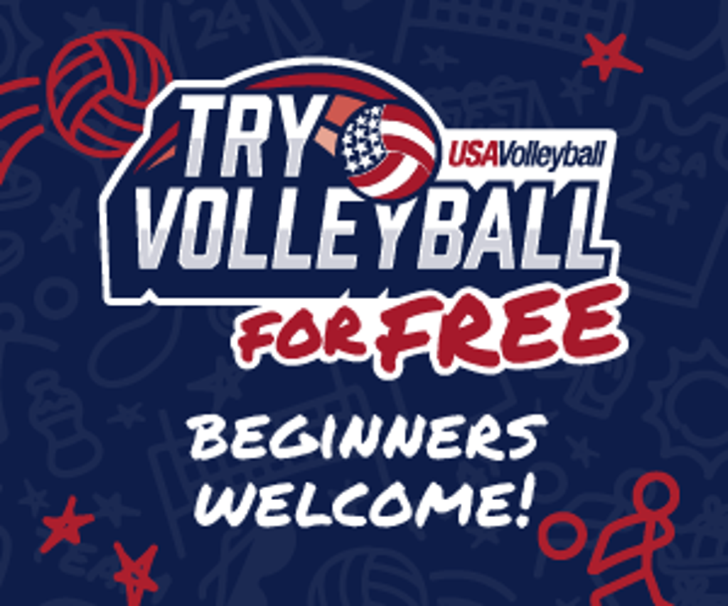 Try Volleyball For Free Logo