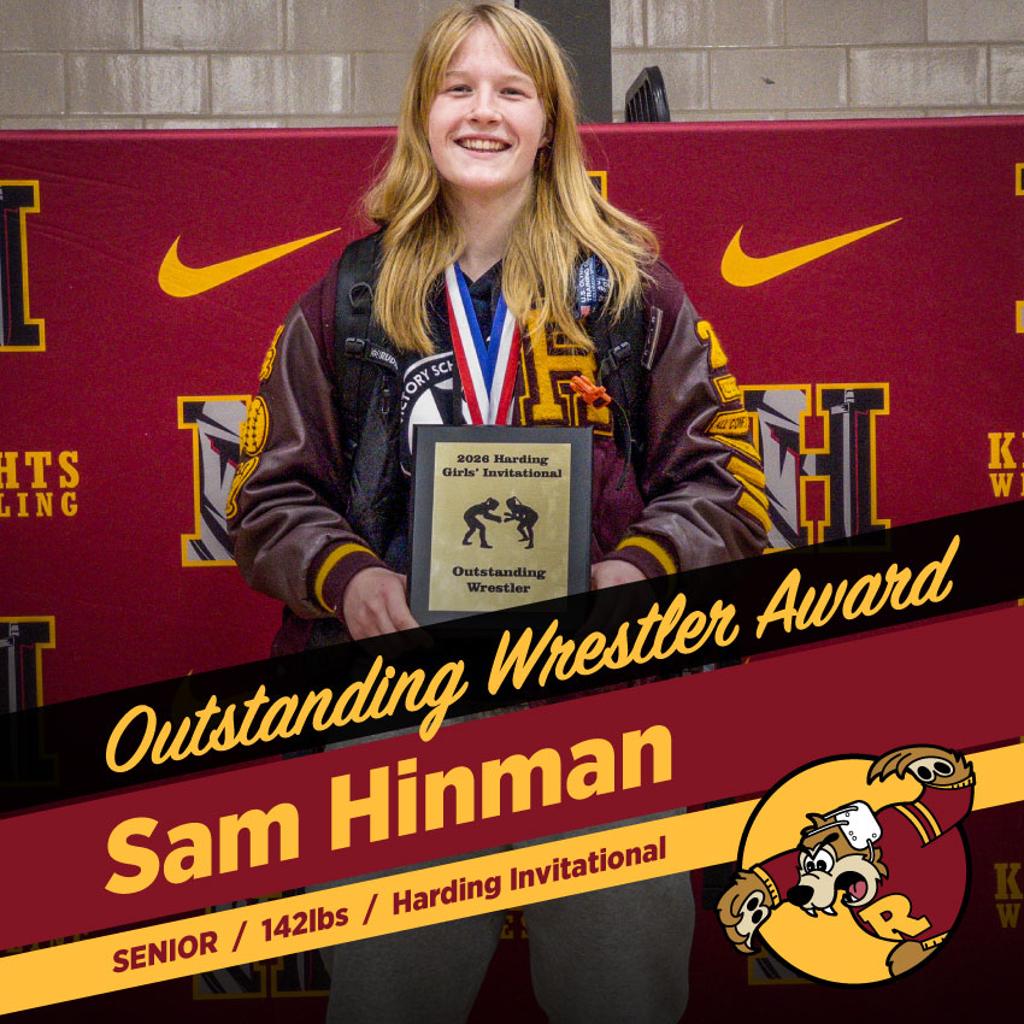 Outstanding Wrestler Award Sam Hinman