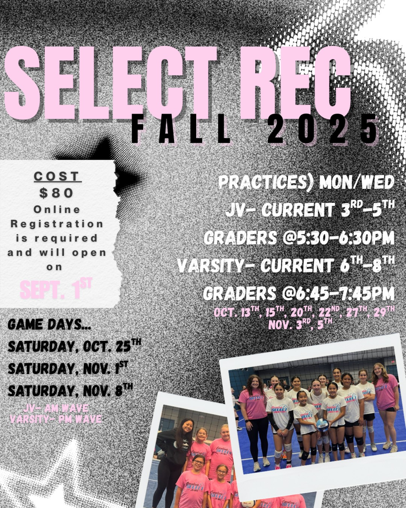 Welcome | 2025 Fall Select Rec - VARSITY | Carolina Select Volleyball Club