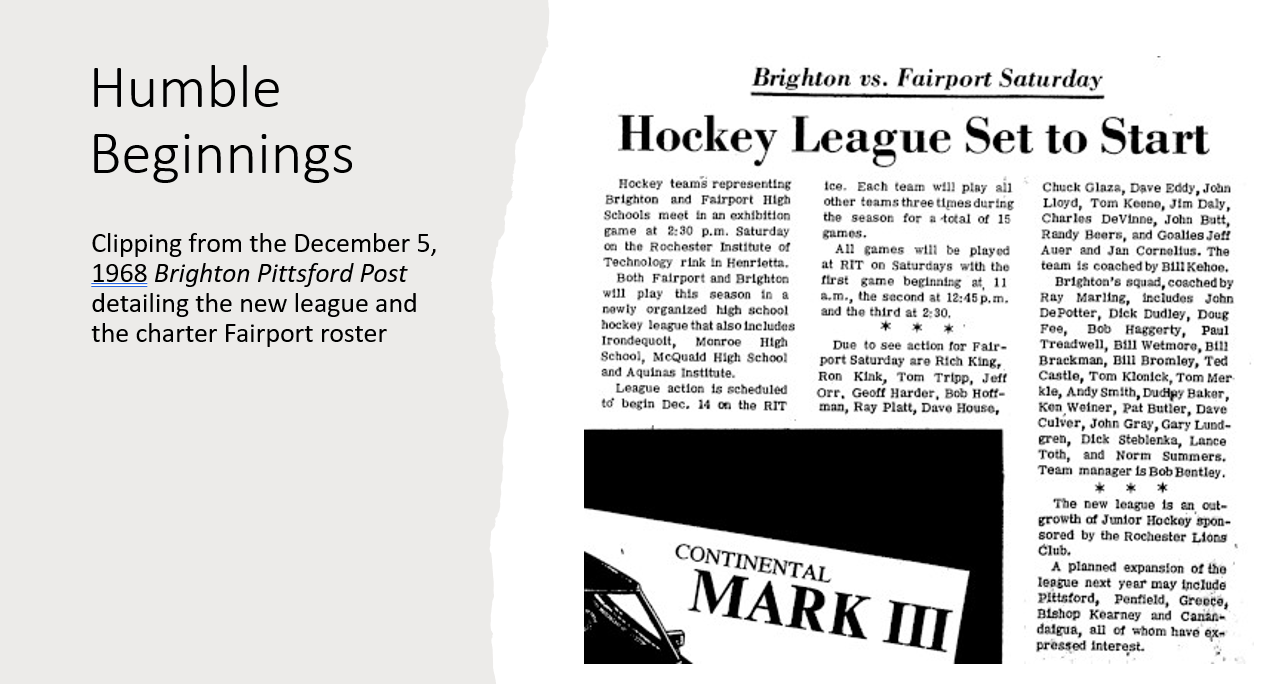 Fairport Hockey History
