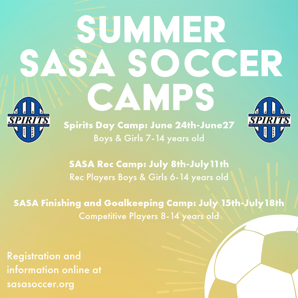SASA 2024 Summer Camps Springfield Area Soccer Association