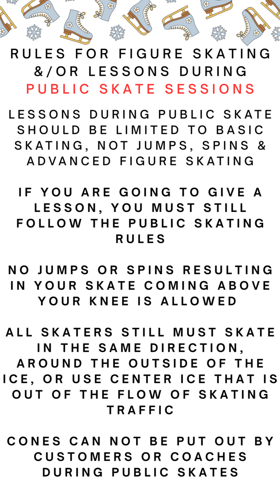 Figure Skating Rules On Public Skating Ice
