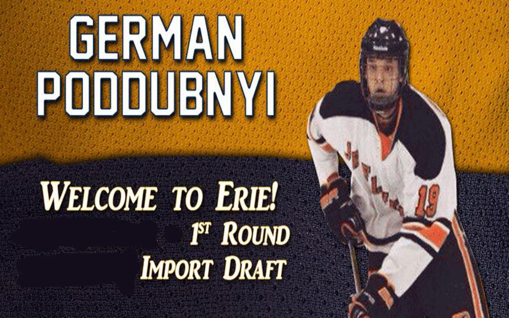 erie otters selected german poddubnyi in the first round of the 2016 jr flyers 19u elite