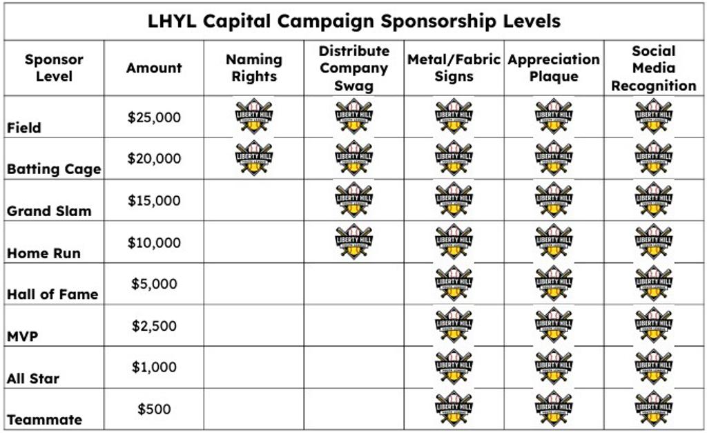 Sponsorship Levels and Benefits