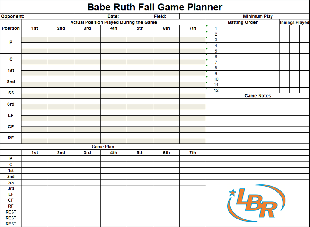 Babe Ruth Rules Drills