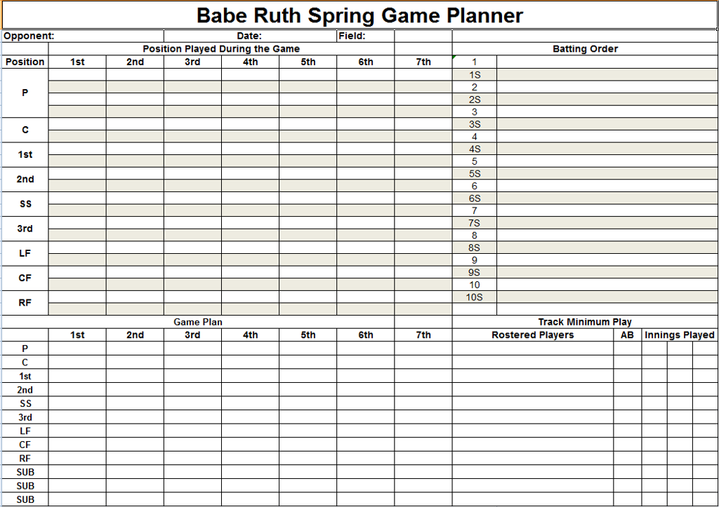 Babe Ruth Rules Drills