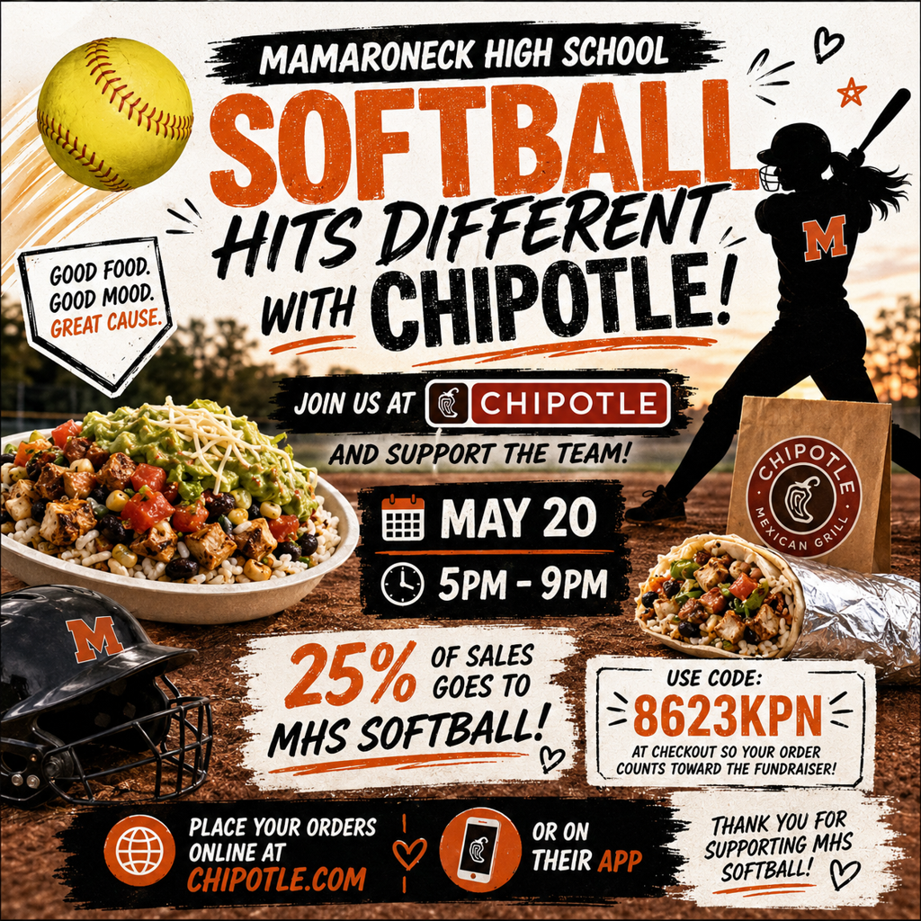 MHS SB Chipotle Fundraiser Wed 5/20!