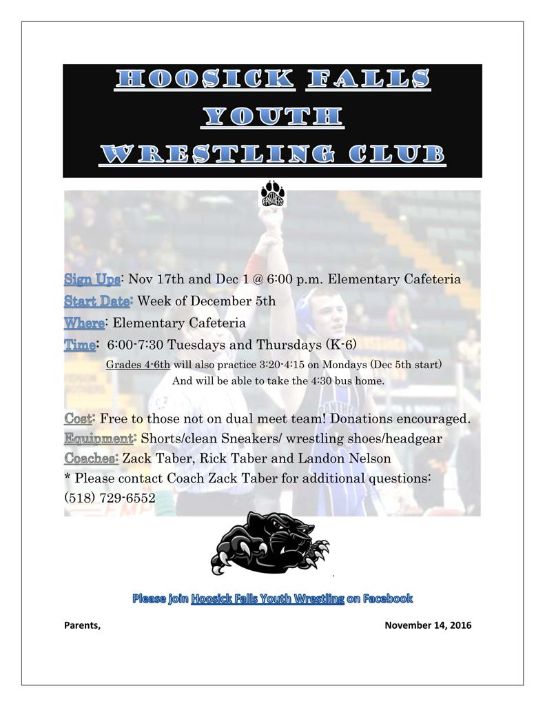 hoosick falls youth wrestling youth wrestling flyers