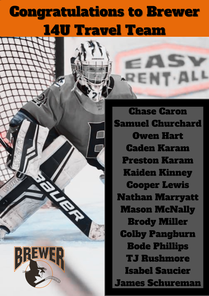 Brewer Youth Hockey Travel Teams Announced