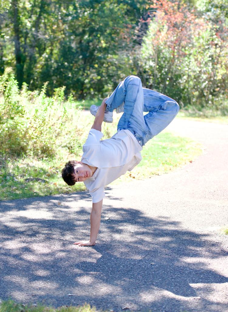 Young dancer in a studio class