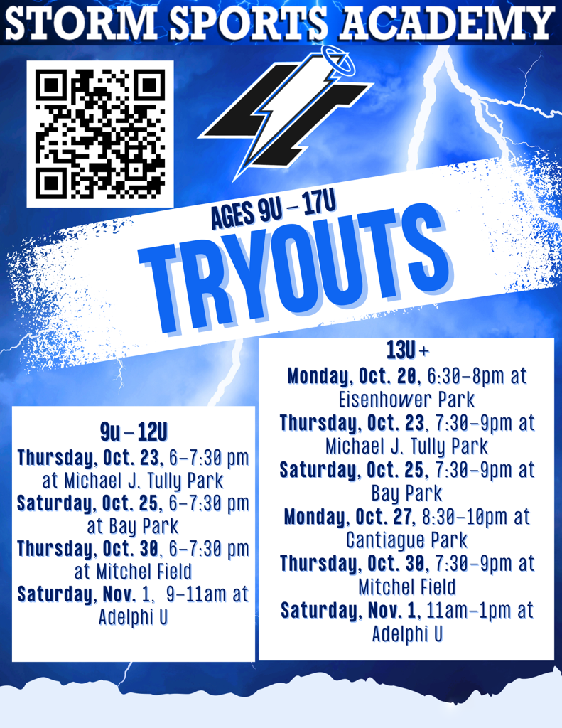 Storm Sports Academy 2026 Spring/Summer Tryouts - REGISTER NOW!